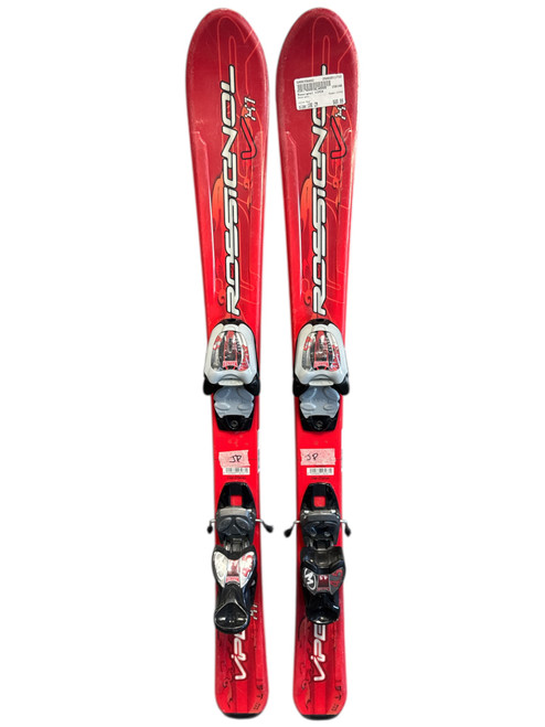 Vist Large View of Product Image Which is Used Rossignol VIPER Boys DH Ski/Binding Red 100 cm