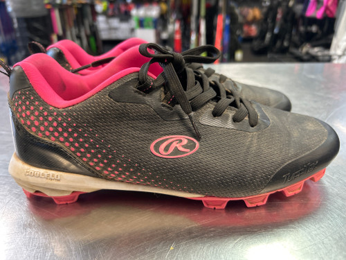 Vist Large View of Product Image Which is Used Rawlings CLEAT BB/SB Cleats Black Senior 9.5