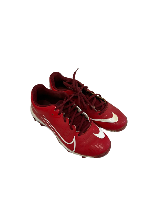Vist Large View of Product Image Which is Used Nike Hyperdiamond Jr 4 BB/SB Cleats Red 