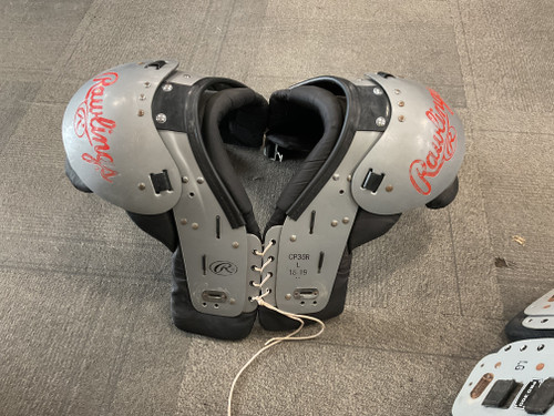 Vist Large View of Product Image Which is Used Rawlings CP36R FB Shoulder Pads Grey LG