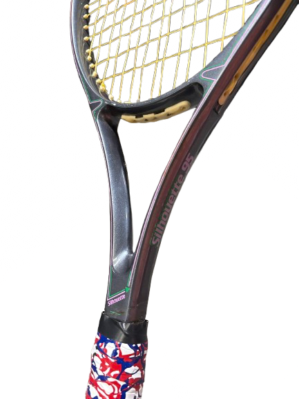 Vist Large View of Product Image Which is Used Slazenger SILHOUETTE 95 Adult Tennis Racquet Grey 4 3/8"