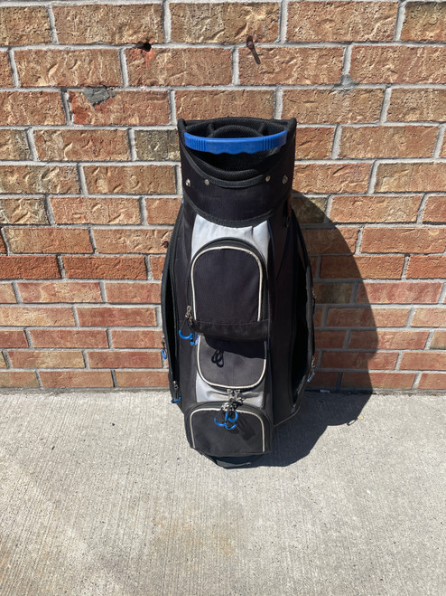 Vist Large View of Product Image Which is Used Powerbilt TPX Mens Stand Bag Royal Blue And Black