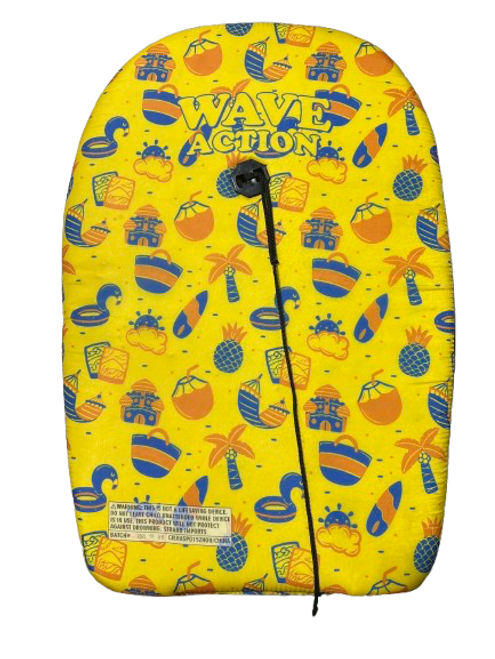 Vist Large View of Product Image Which is Used WAVE ACTION BOOGIE BOARD Body Board Yellow 23"