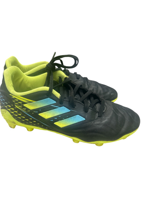 Vist Large View of Product Image Which is Used Adidas F4GT84ST00139 BLK/YEL Soccer Cleats Black And Optic Yellow Junior 03.5
