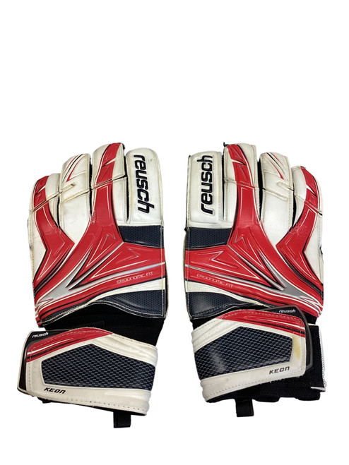 Vist Large View of Product Image Which is Used Reusch KEON GOALIE GLOVES Soccer Goalie Gloves Red 10