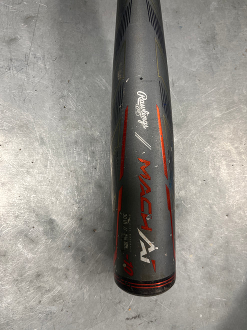 Vist Large View of Product Image Which is Used Rawlings MACH AI BB/SB USA 2 5/8 Bat 30"