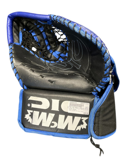 Vist Large View of Product Image Which is Used MCM VIN ADULT GOALIE CATCHER Senior Goalie Catcher Black And Royal Blue