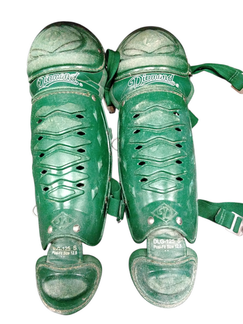 Vist Large View of Product Image Which is Used Diamond DLG-125 Catchers Leg Guards Green Junior