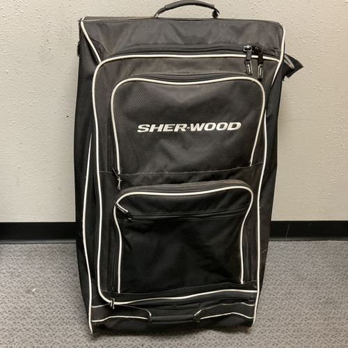 Vist Large View of Product Image Which is Used Sher-wood Jr 33” Hockey Wheeled Black