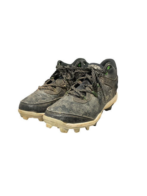 Vist Large View of Product Image Which is Used Under Armour BRYCE HARPER BB CLEATS BB/SB Cleats Black Senior 5.5