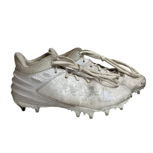 Vist Large View of Product Image Which is Used Under Armour LAX Cleats Boys White Junior 05