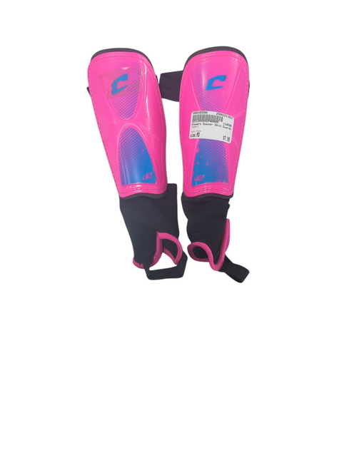 Vist Large View of Product Image Which is Used Champro Soccer Shin Guards Junior Pink MD