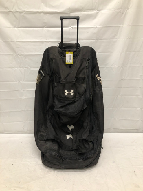 Vist Large View of Product Image Which is Used Under Armour LARGE WHEELED BAG BB/SB Team Wheeled Bag Black