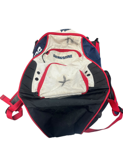 Vist Large View of Product Image Which is Used Demarini BACKPACK USA BB/SB Player Backpack White