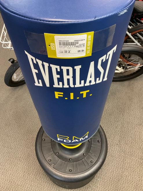 Vist Large View of Product Image Which is Used Everlast F.I.T STANDING BAG Boxing Heavy Bag Royal Blue 100 lb