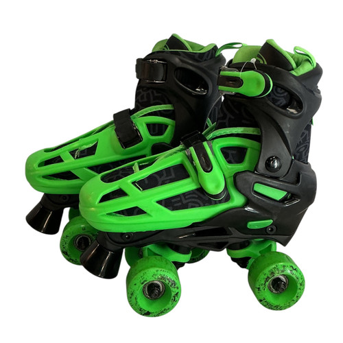 Vist Large View of Product Image Which is Used Junior Roller Quad Skates Green Adjustable