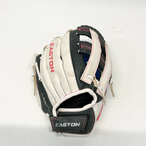 Vist Large View of Product Image Which is Used Easton GHOST FLEX BB/SB Glove RH Throw White 10"