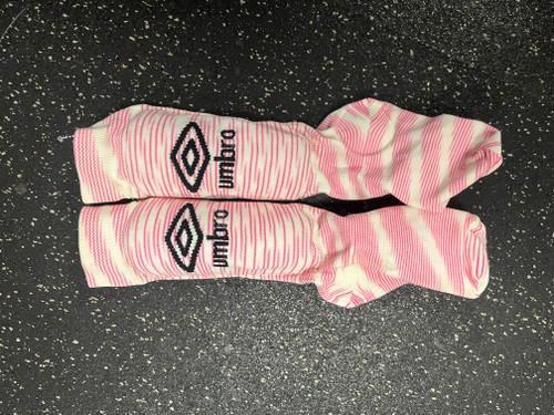 Vist Large View of Product Image Which is Used Umbro Soccer Shin Guards Youth Pink SM