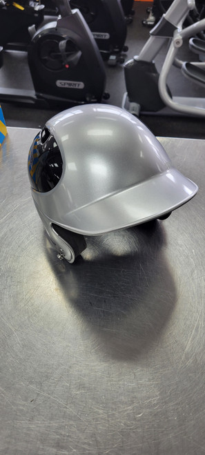 Vist Large View of Product Image Which is Used Rawlings HELMET Batting Helmet No Mask Grey One Size