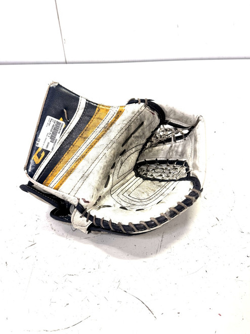 Vist Large View of Product Image Which is Used CCM PREMIER R1.S Junior Goalie Catcher White