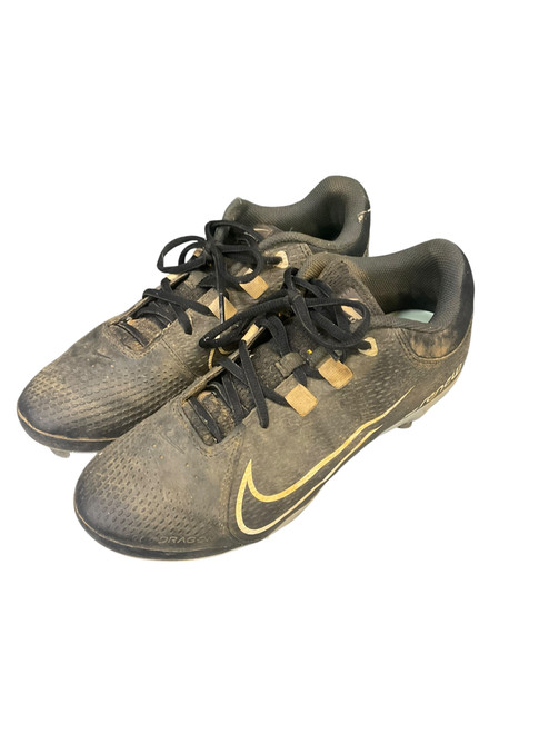 Vist Large View of Product Image Which is Used Nike HYPERDIAMOND 4 SFBL BB/SB Cleats Black Senior 9