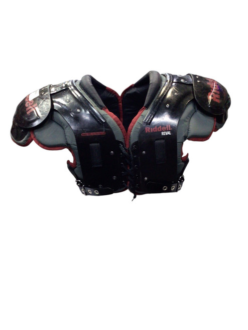 Vist Large View of Product Image Which is Used Riddell RIVAL FB Shoulder Pads Black 2X