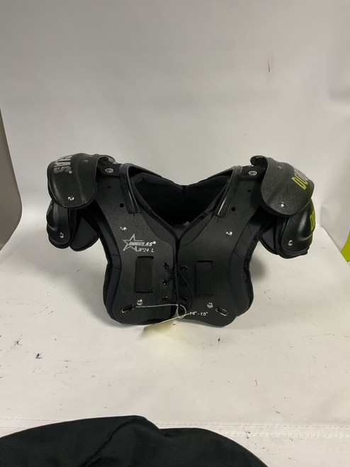Vist Large View of Product Image Which is Used Douglas JP24 FB Shoulder Pads Black LG