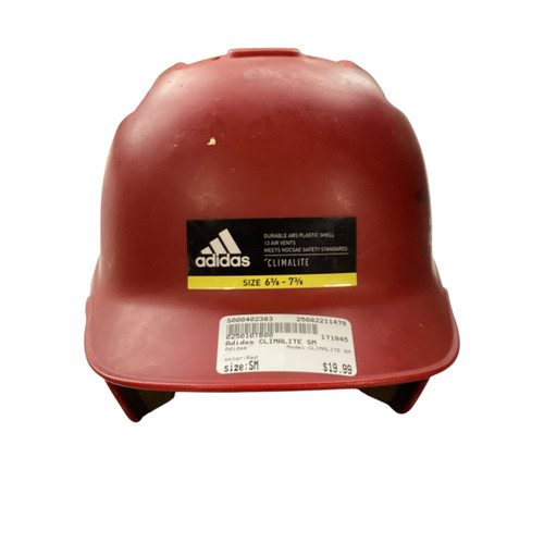 Vist Large View of Product Image Which is Used Adidas CLIMALITE SM Batting Helmet No Mask Red SM