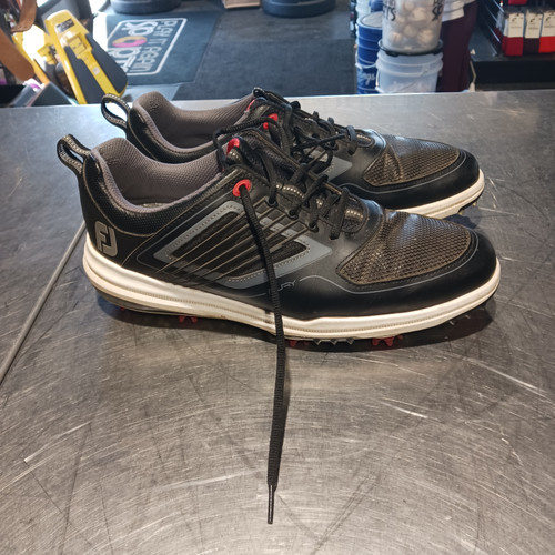 Vist Large View of Product Image Which is Used Foot Joy Mens Golf Shoes Black Senior 10