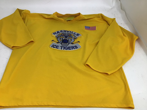 Vist Large View of Product Image Which is Used NASHVILLE ICE TIGERS SR JERSEY Hockey Tops Senior Gold LG