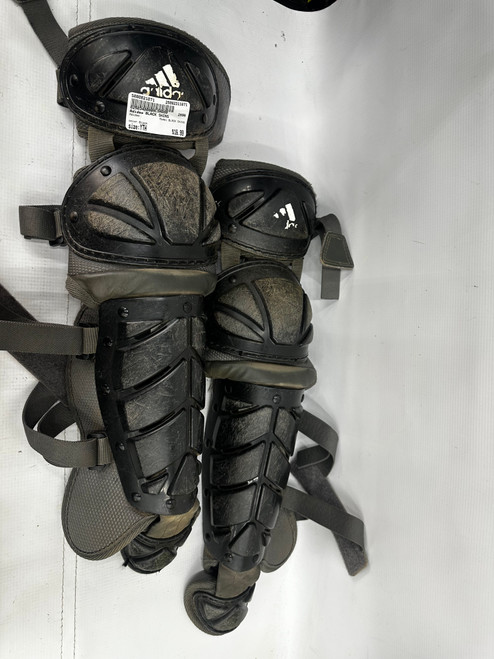 Vist Large View of Product Image Which is Used Adidas BLACK SHINS Catchers Leg Guards Black Youth