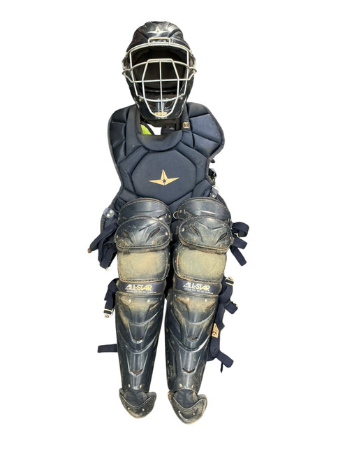 Vist Large View of Product Image Which is Used All Star SYSTEM 7 12-16 Catchers Set Navy Blue MD