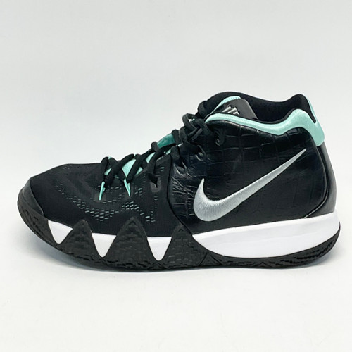 Vist Large View of Product Image Which is Used Nike KYRIE 4 Basketball Shoes Y Black And Sky Blue Junior 04.5