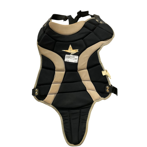 Vist Large View of Product Image Which is Used All-Star CP912LS Catchers Chest Protector Black Youth