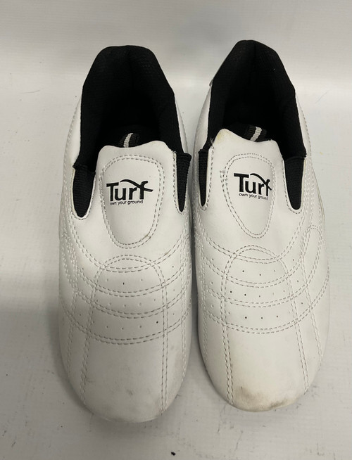 Vist Large View of Product Image Which is Used Soccer Indoor Shoes Black And White Senior 6.5