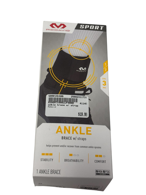 Vist Large View of Product Image Which is New McDavid Ankle Brace w/ Straps SM
