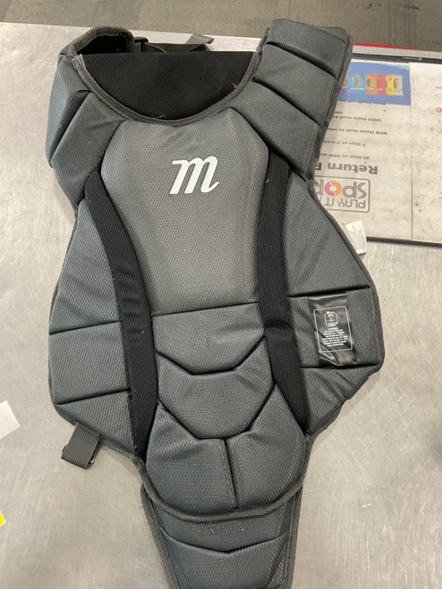 Vist Large View of Product Image Which is Used Marucci CHEST PROTECTOR Catchers Chest Protector Grey Adult