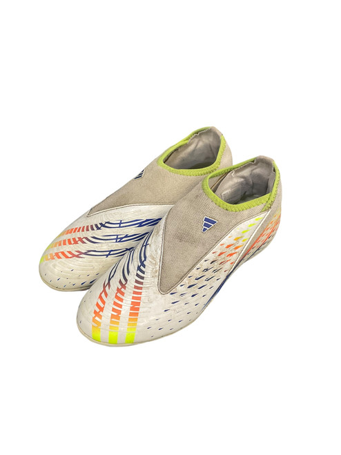 Vist Large View of Product Image Which is Used Adidas Soccer Cleats White Junior 05.5