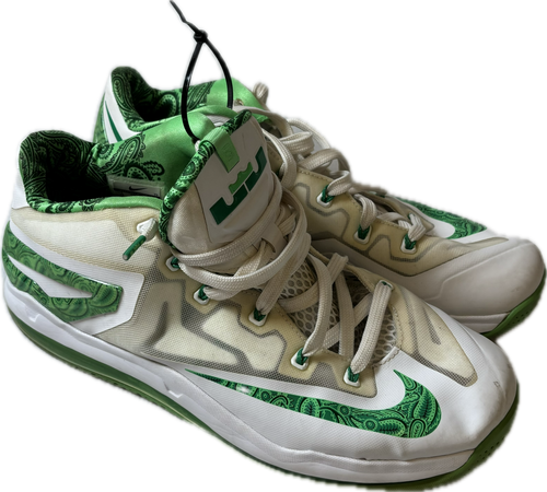 Vist Large View of Product Image Which is Used Nike LEBRON LOW EASTER Basketball Shoes M White And Green Senior 12