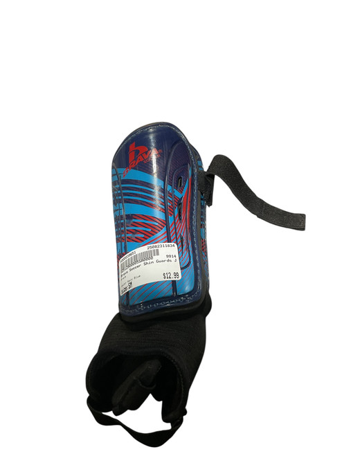 Vist Large View of Product Image Which is Used Brava Soccer Shin Guards Junior Navy Blue SM