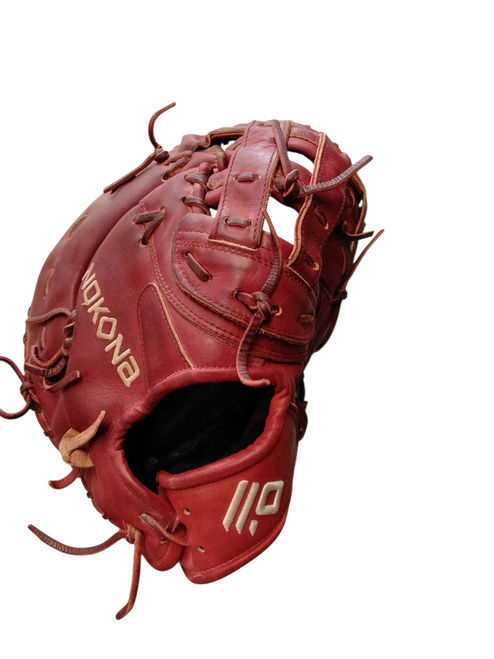 Vist Large View of Product Image Which is Used Nokona SKN3 BB/SB First Base RH Throw Red 13"