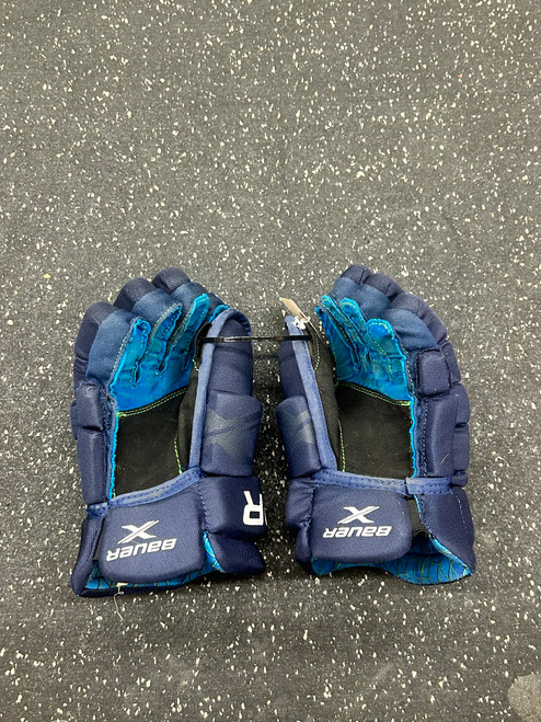 Vist Large View of Product Image Which is Used Bauer X Junior Gloves Navy Blue 11"