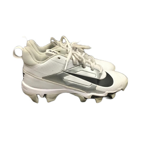 Vist Large View of Product Image Which is Used Nike Kids' Alpha Menace 4 Shark Football Cleats White
