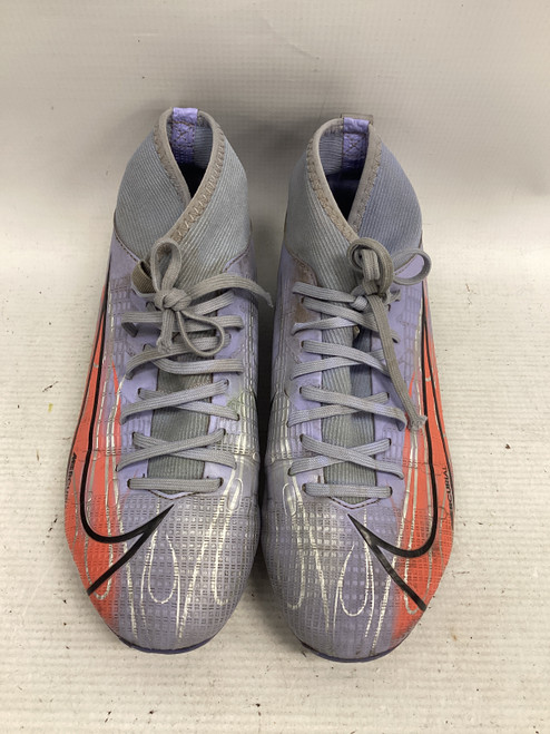 Vist Large View of Product Image Which is Used Nike Soccer Cleats Purple Junior 03.5