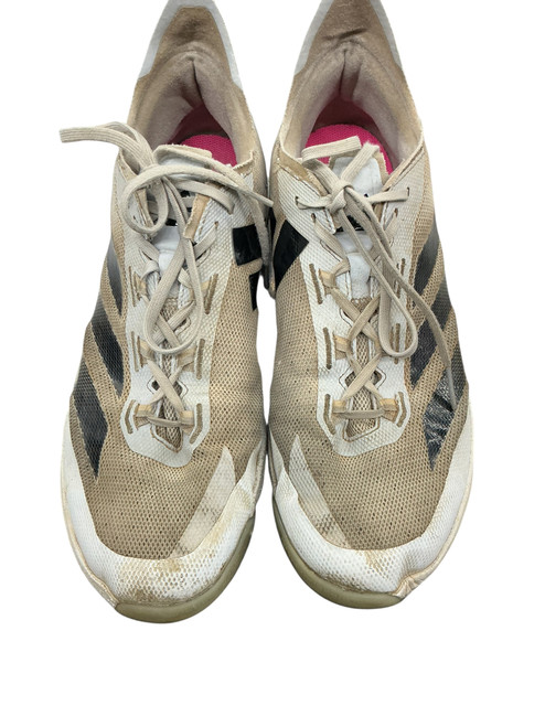 Vist Large View of Product Image Which is Used Adidas TURF BB/SB Cleats White Senior 13