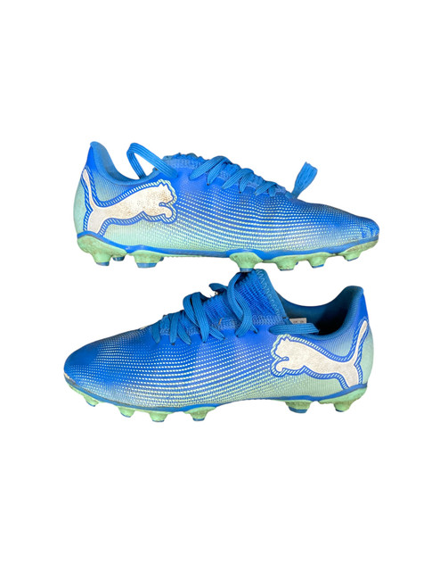Vist Large View of Product Image Which is Used Puma Soccer Cleats Royal Blue Junior 03.5