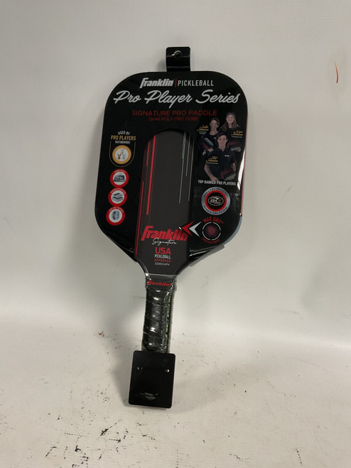 Vist Large View of Product Image Which is Used Franklin SIGNATURE PRO PADDLE Pickleball Racquet Black