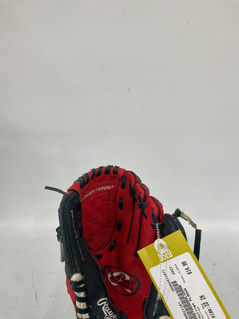 Vist Large View of Product Image Which is Used Rawlings PL90SN BB/SB Glove RH Throw Red 10"