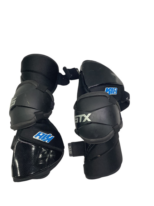 Vist Large View of Product Image Which is Used STX K18 Lacrosse Arm Pads/Guards Black LG