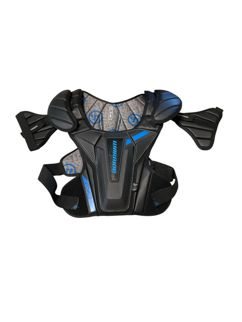 Vist Large View of Product Image Which is Used Warrior EVO Lacrosse Shoulder Pads None LG